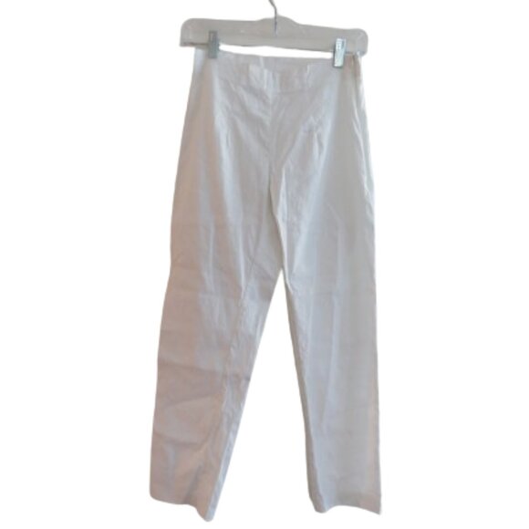 RUNDHOLZ BLACK LABEL White Linen Blend Cropped Pants Lagenlook - Size XS